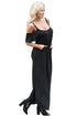 Sexy Black Sassy Open Shoulder Maxi Dress